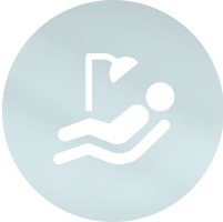 Dental professional icon with tooth symbol