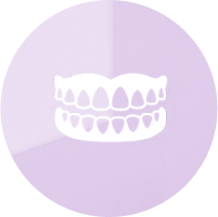 Dental professional icon with tooth symbol