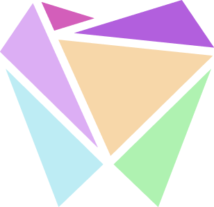 Colorful geometric abstract design in pastel shades.