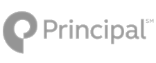 Principal logo in grayscale design.