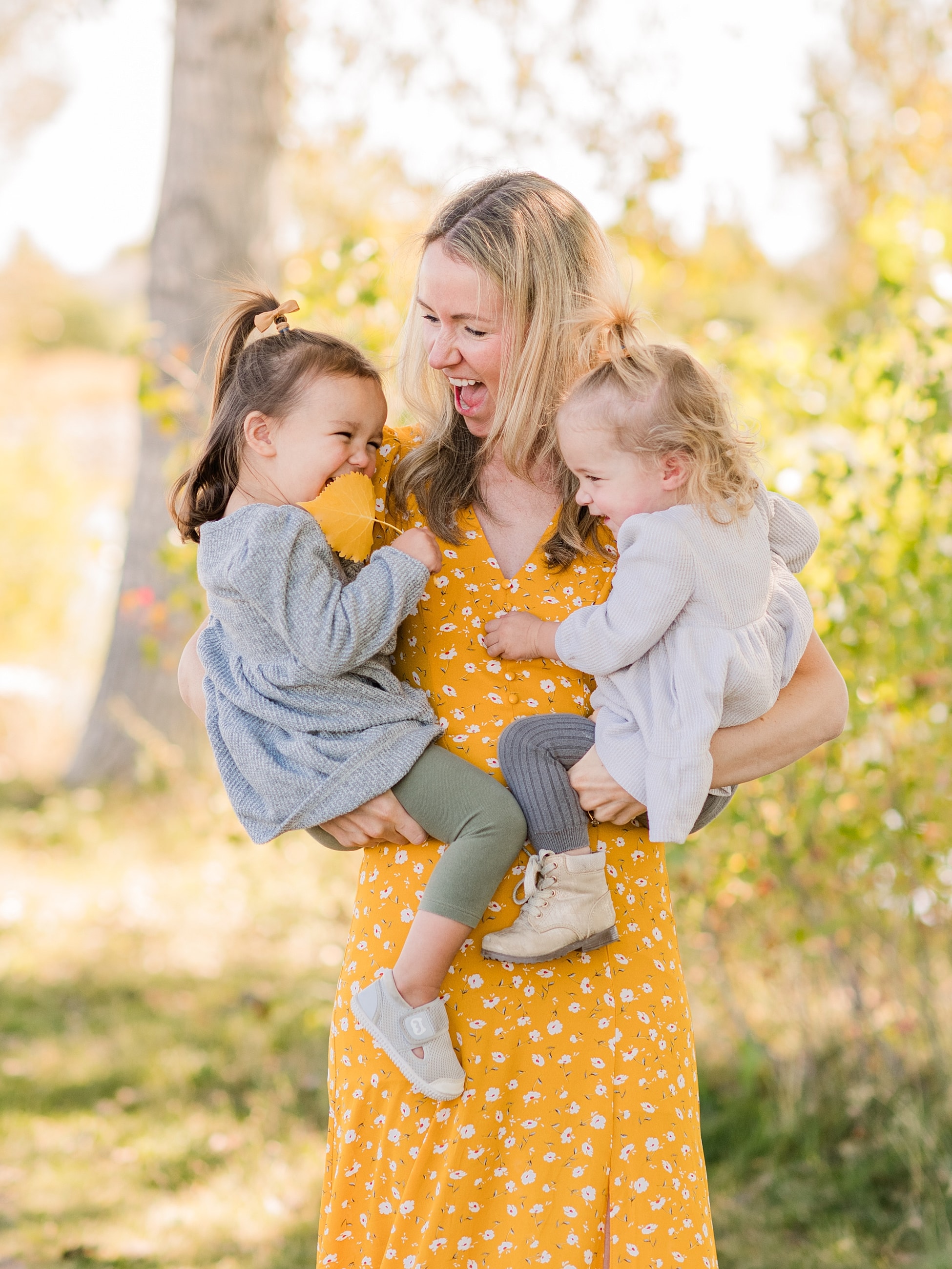 Dr. Annie Bielinski Dentist Thornton CO with her two kids outside